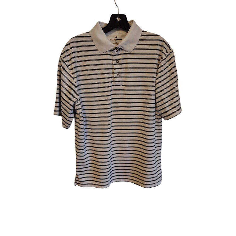 Men's Grand Slam White and stripe polo